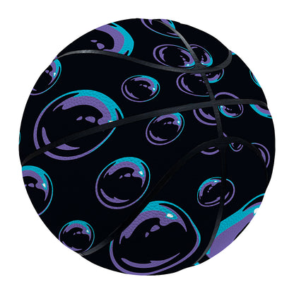 Blue And Purple Bubble Pattern Print Basketball