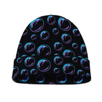 Blue And Purple Bubble Pattern Print Beanie