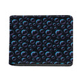 Blue And Purple Bubble Pattern Print Bifold Wallet