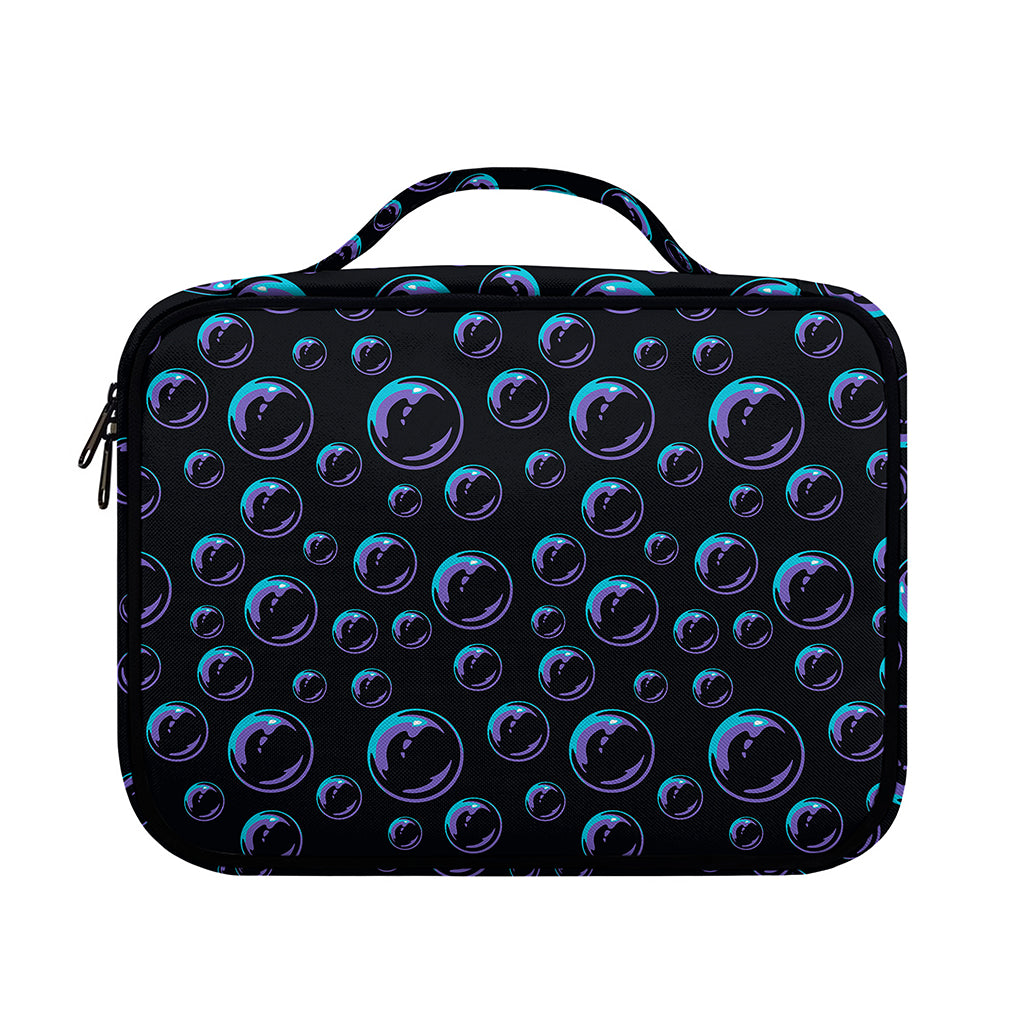 Blue And Purple Bubble Pattern Print Briefcase Bible Bag