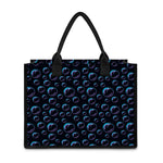 Blue And Purple Bubble Pattern Print Canvas Tote Bag
