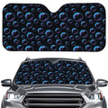 Blue And Purple Bubble Pattern Print Car Windshield Sun Shade