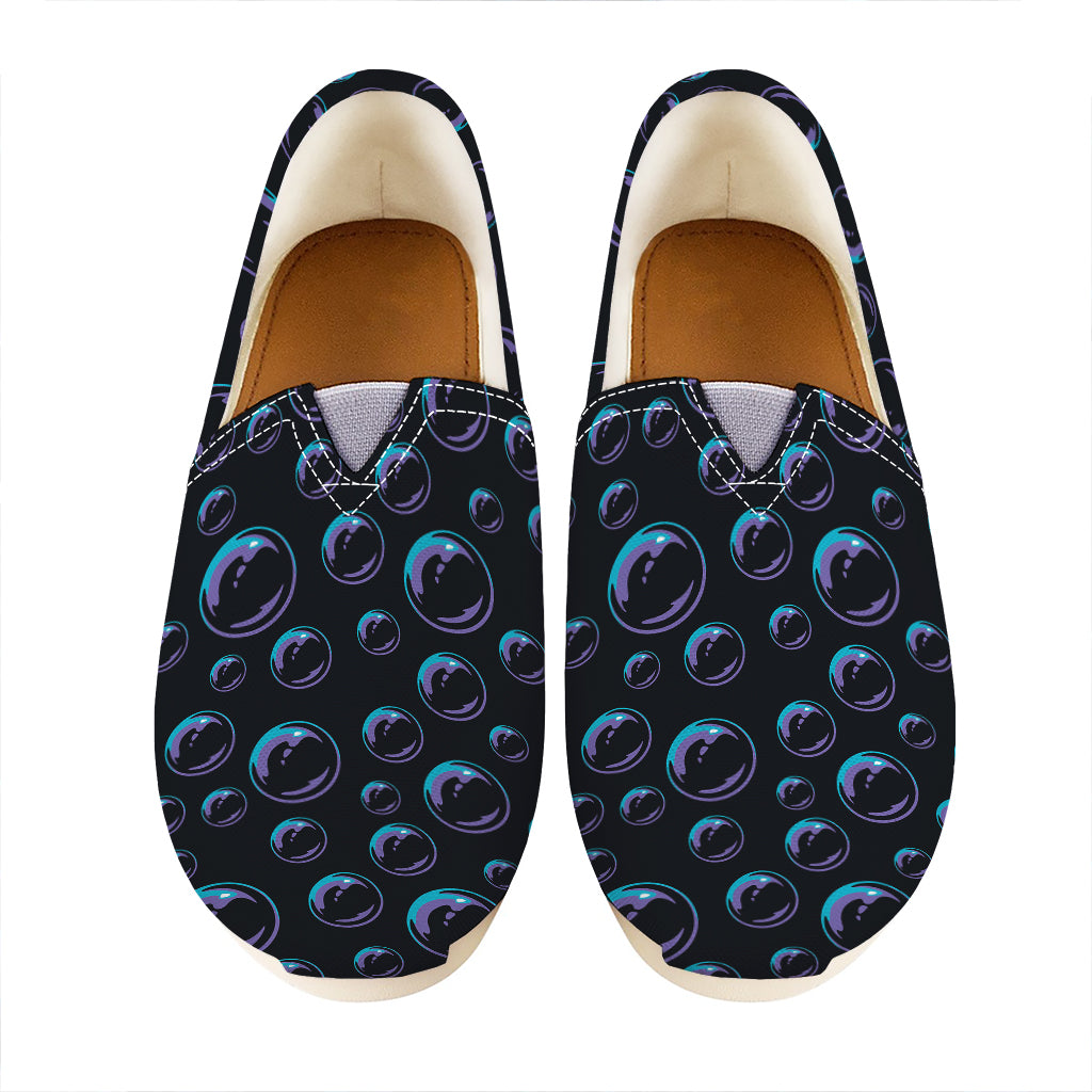 Blue And Purple Bubble Pattern Print Casual Shoes