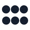 Blue And Purple Bubble Pattern Print Coaster Set