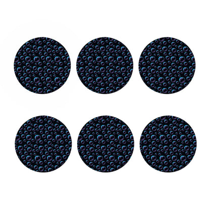 Blue And Purple Bubble Pattern Print Coaster Set