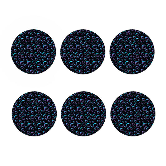Blue And Purple Bubble Pattern Print Coaster Set