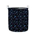 Blue And Purple Bubble Pattern Print Collapsible Laundry Basket