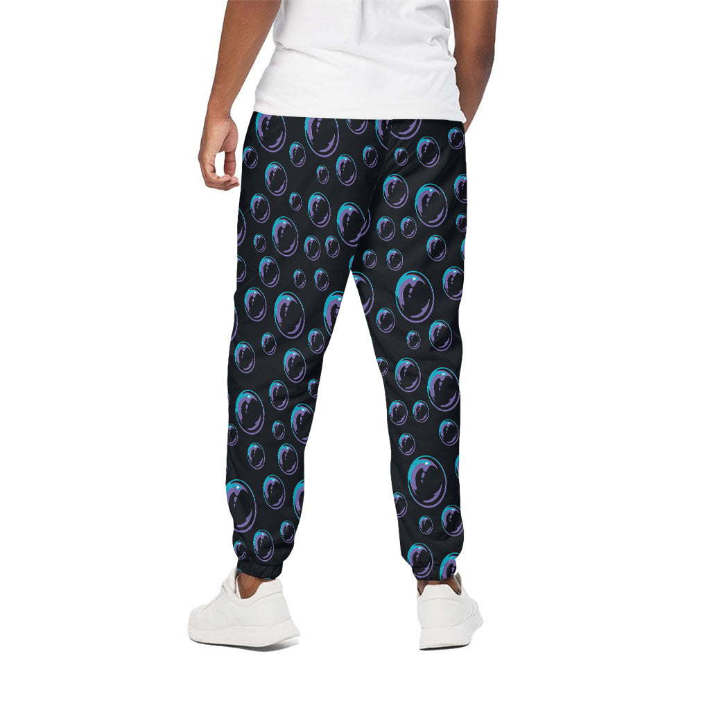 Blue And Purple Bubble Pattern Print Cotton Pants