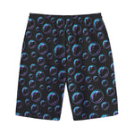 Blue And Purple Bubble Pattern Print Cotton Shorts