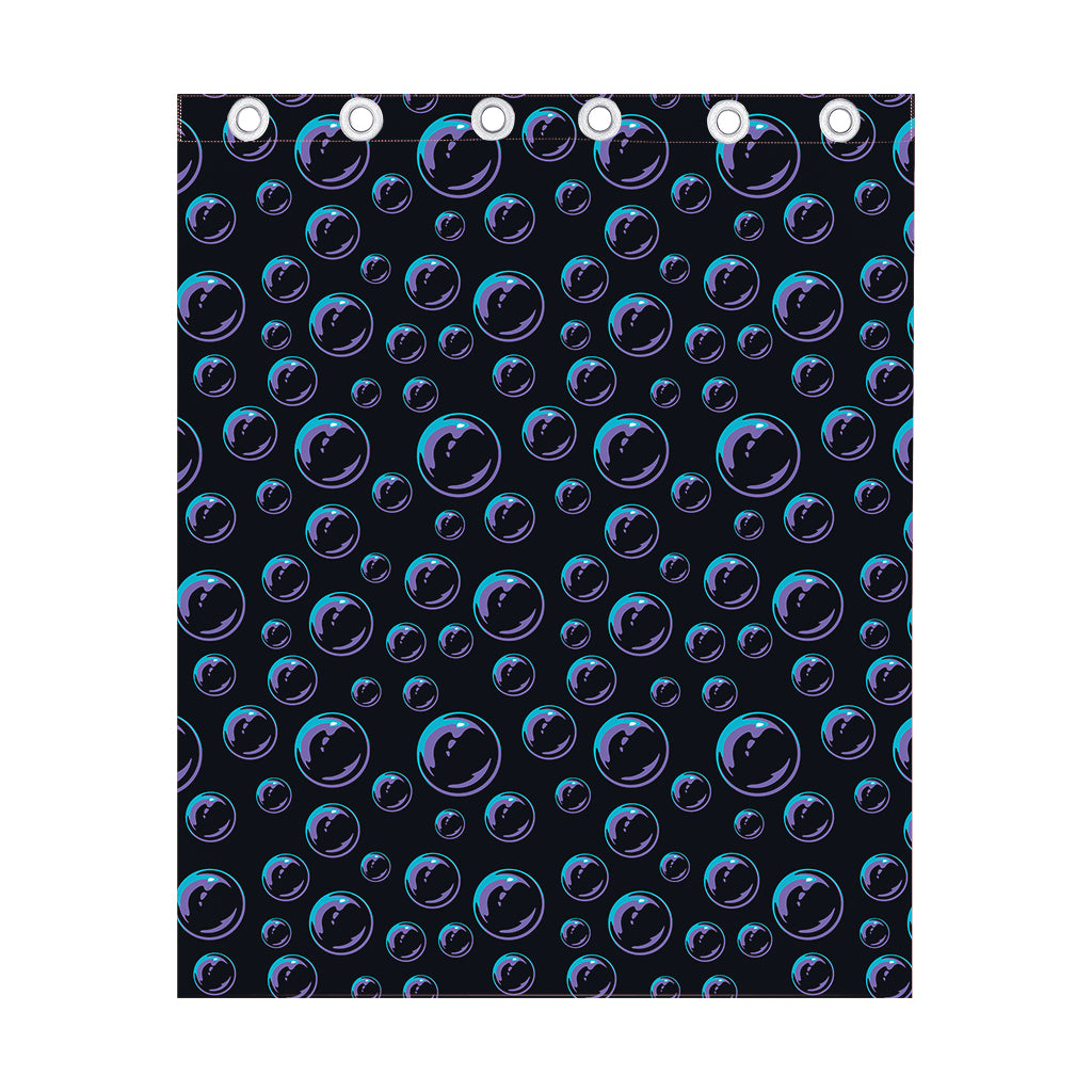 Blue And Purple Bubble Pattern Print Curtain