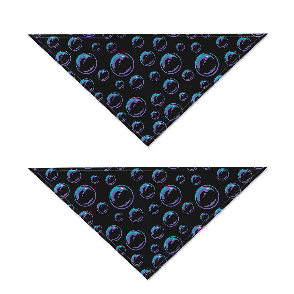 Blue And Purple Bubble Pattern Print Dog Bandana