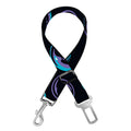 Blue And Purple Bubble Pattern Print Dog Seat Belt