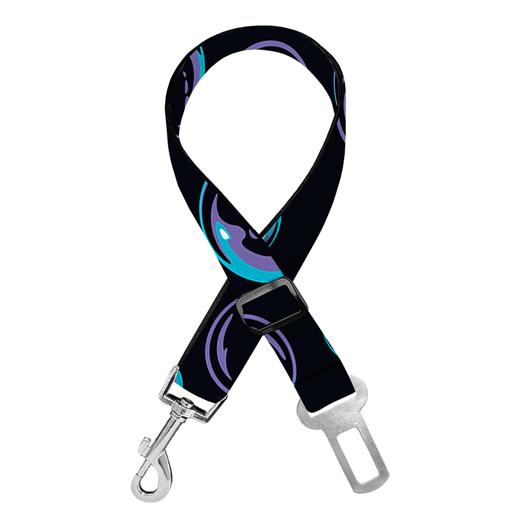 Blue And Purple Bubble Pattern Print Dog Seat Belt