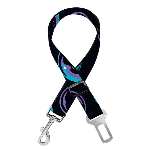 Blue And Purple Bubble Pattern Print Dog Seat Belt