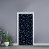 Blue And Purple Bubble Pattern Print Door Sticker