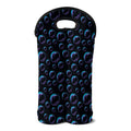 Blue And Purple Bubble Pattern Print Double Neoprene Wine Tote