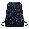Blue And Purple Bubble Pattern Print Drawstring Backpack