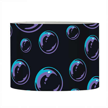 Blue And Purple Bubble Pattern Print Drum Lamp Shade