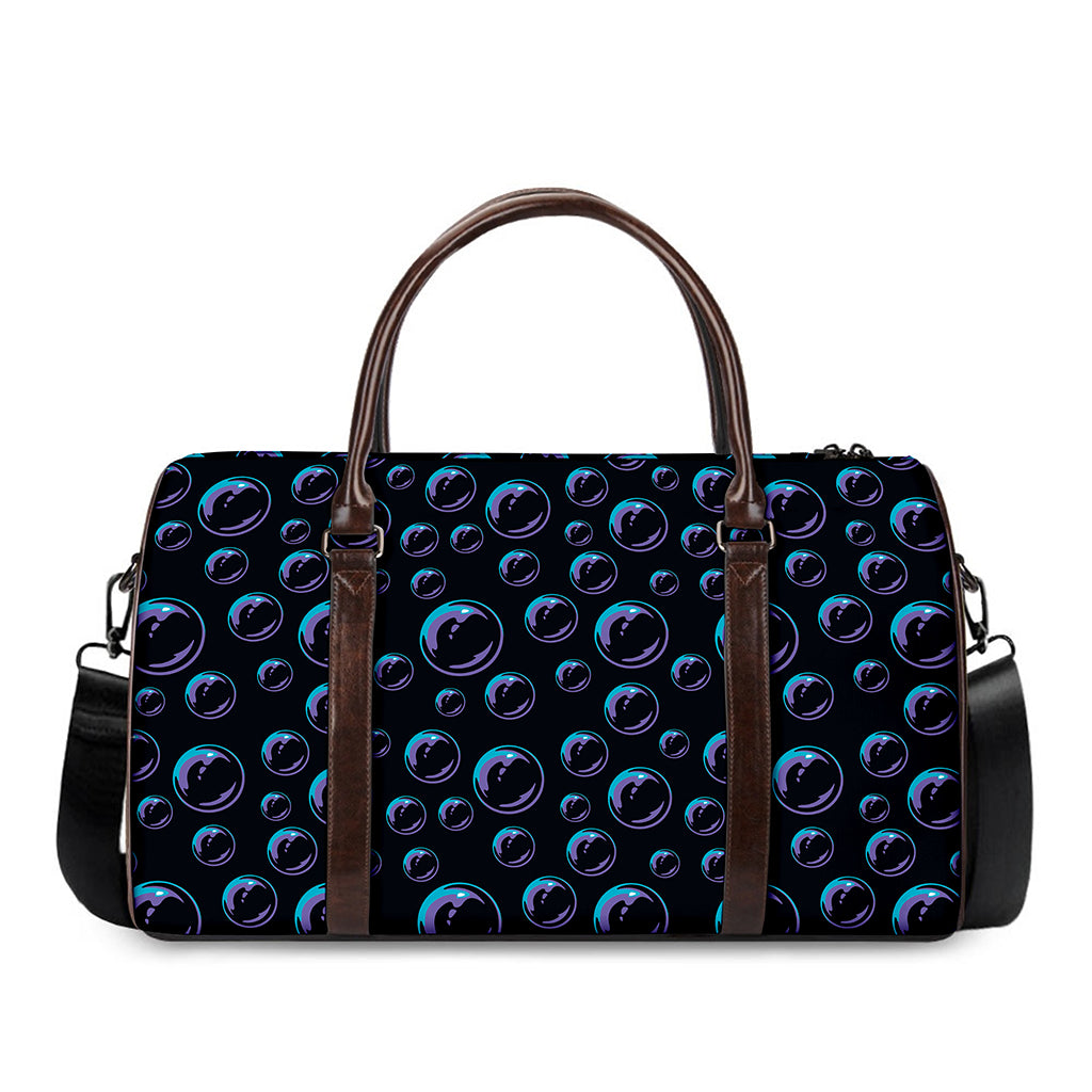 Blue And Purple Bubble Pattern Print Duffle Bag