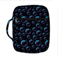 Blue And Purple Bubble Pattern Print Front Pocket Bible Bag