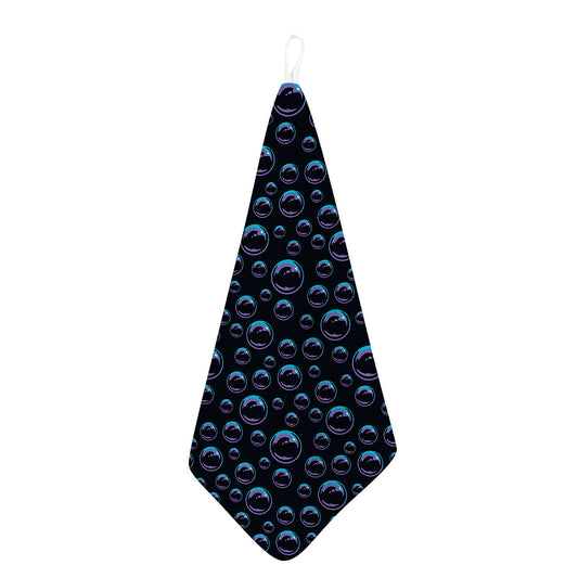 Blue And Purple Bubble Pattern Print Hand Towel