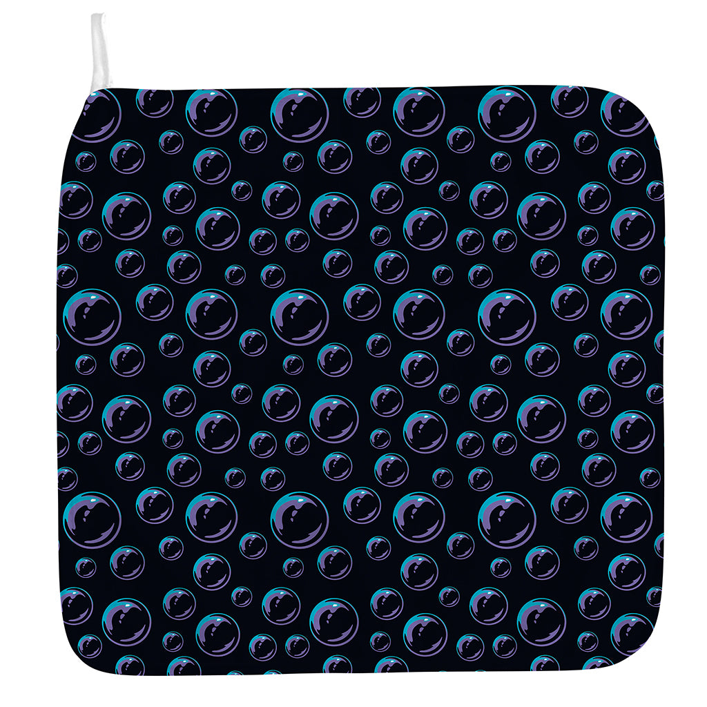 Blue And Purple Bubble Pattern Print Hand Towel
