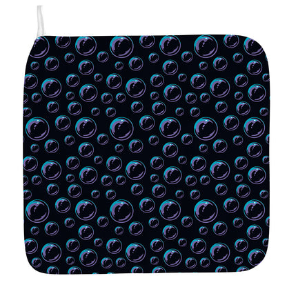 Blue And Purple Bubble Pattern Print Hand Towel