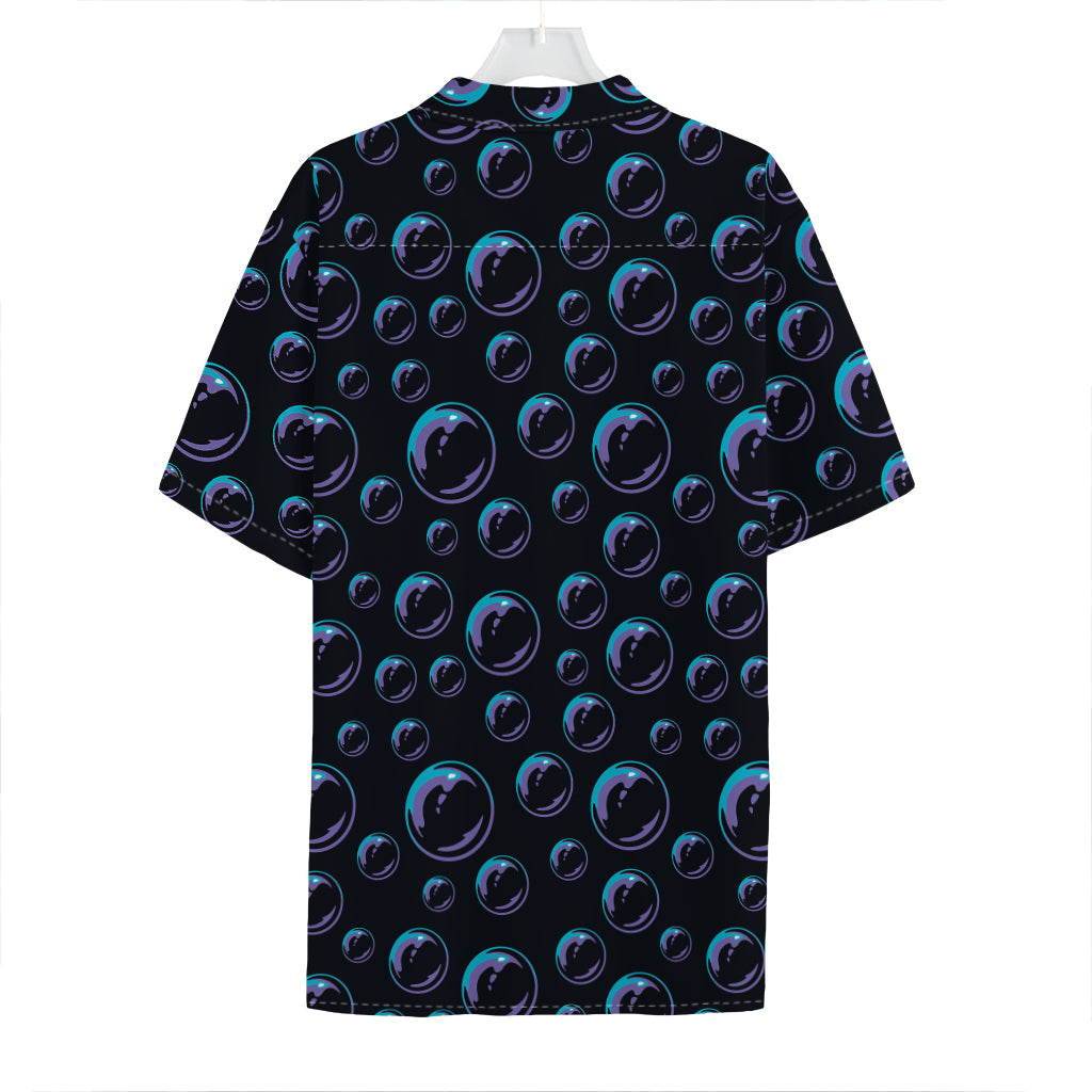 Blue And Purple Bubble Pattern Print Hawaiian Shirt