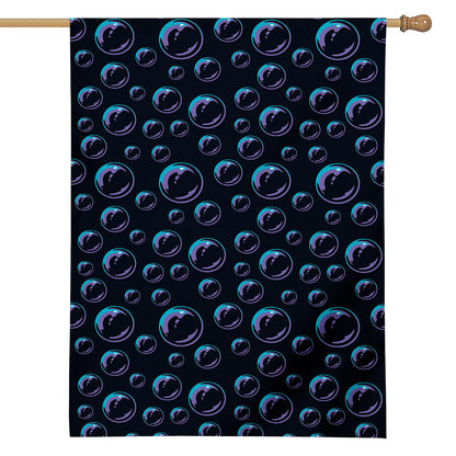 Blue And Purple Bubble Pattern Print House Flag