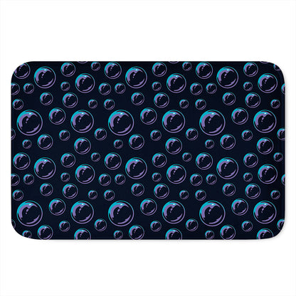 Blue And Purple Bubble Pattern Print Indoor Door Mat