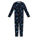 Blue And Purple Bubble Pattern Print Jumpsuit