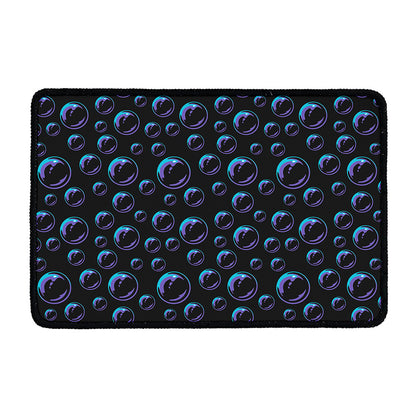 Blue And Purple Bubble Pattern Print Kitchen Mat