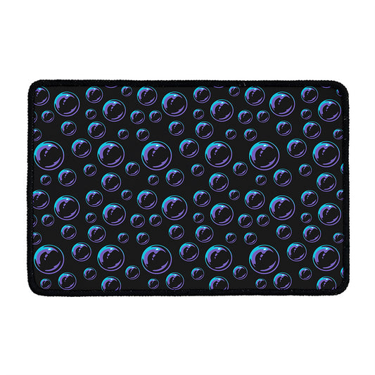 Blue And Purple Bubble Pattern Print Kitchen Mat