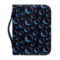 Blue And Purple Bubble Pattern Print Leather Bible Cover