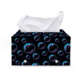 Blue And Purple Bubble Pattern Print Leather Tissue Box Cover