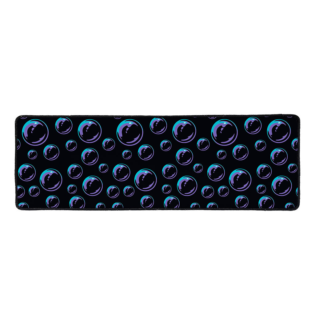 Blue And Purple Bubble Pattern Print Long Kitchen Mat