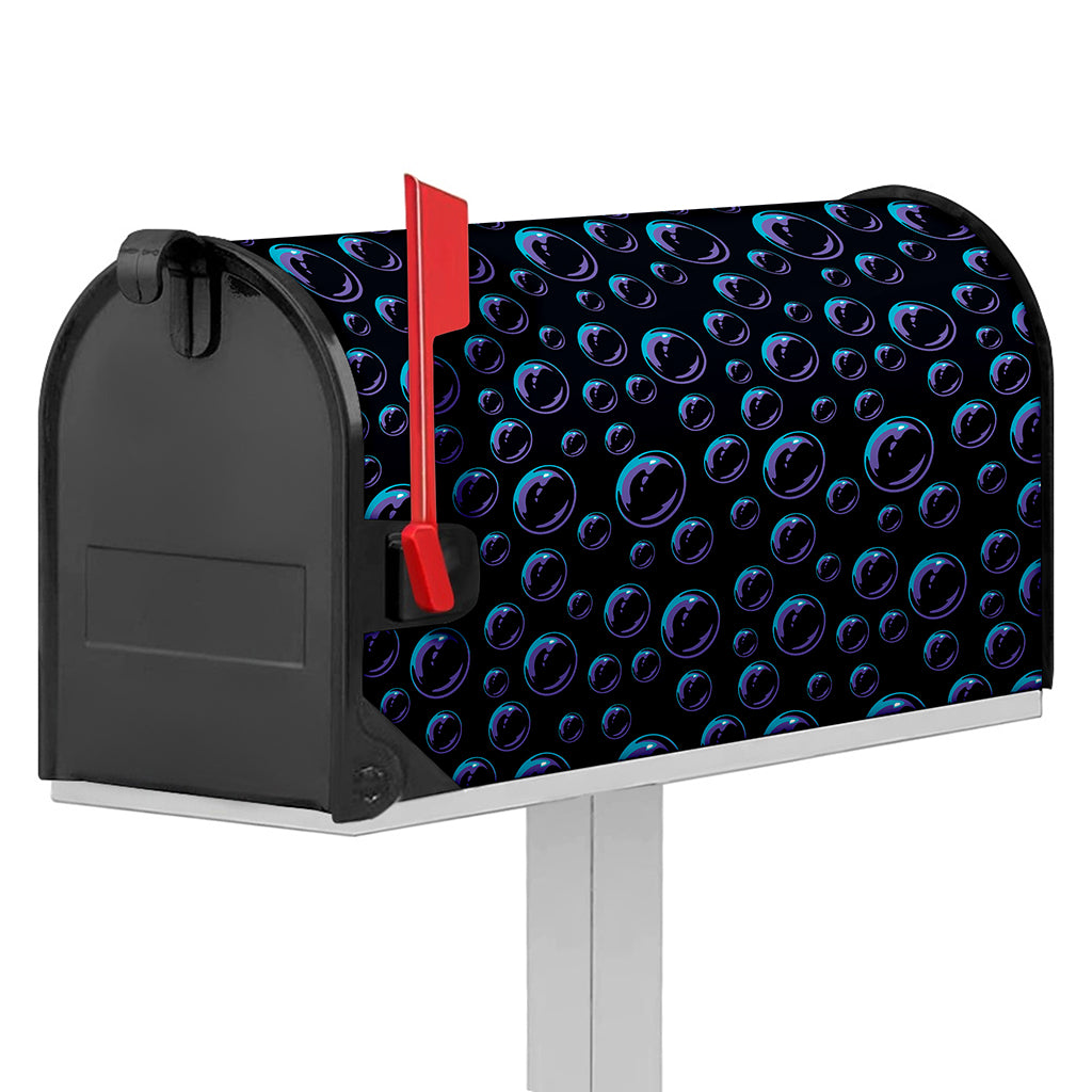 Blue And Purple Bubble Pattern Print Mailbox Cover