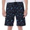 Blue And Purple Bubble Pattern Print Men's Beach Shorts