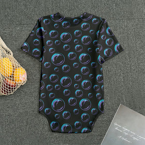 Blue And Purple Bubble Pattern Print Men's Bodysuit