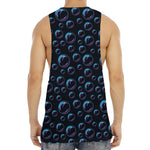 Blue And Purple Bubble Pattern Print Men's Muscle Tank Top