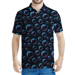 Blue And Purple Bubble Pattern Print Men's Polo Shirt