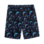 Blue And Purple Bubble Pattern Print Men's Sports Shorts