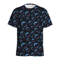 Blue And Purple Bubble Pattern Print Men's Athletic T-Shirt