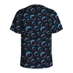 Blue And Purple Bubble Pattern Print Men's Sports T-Shirt