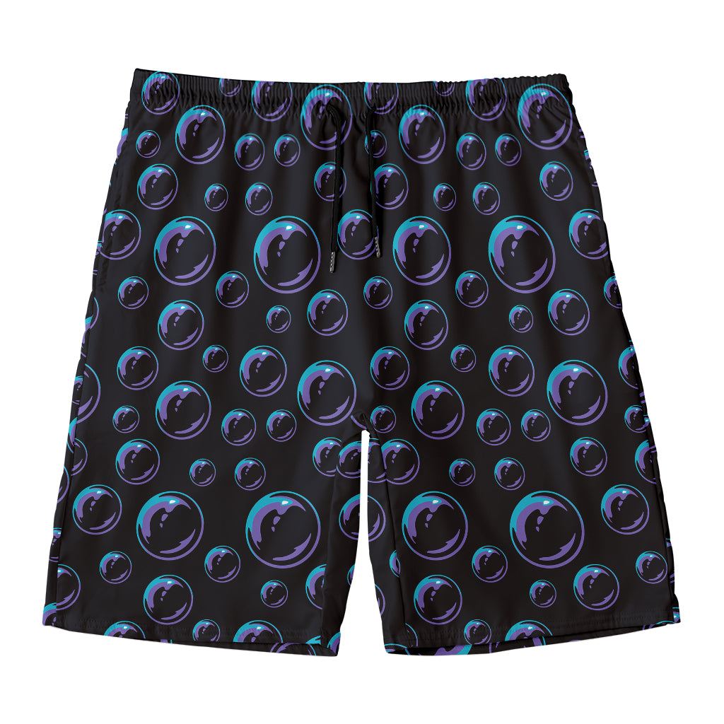 Blue And Purple Bubble Pattern Print Men's Swim Trunks