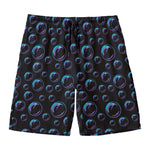 Blue And Purple Bubble Pattern Print Men's Swim Trunks