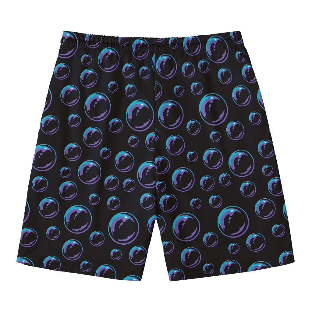 Blue And Purple Bubble Pattern Print Men's Swim Trunks