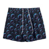 Blue And Purple Bubble Pattern Print Mesh Shorts