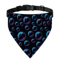 Blue And Purple Bubble Pattern Print Over The Collar Dog Bandana