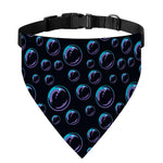 Blue And Purple Bubble Pattern Print Over The Collar Dog Bandana